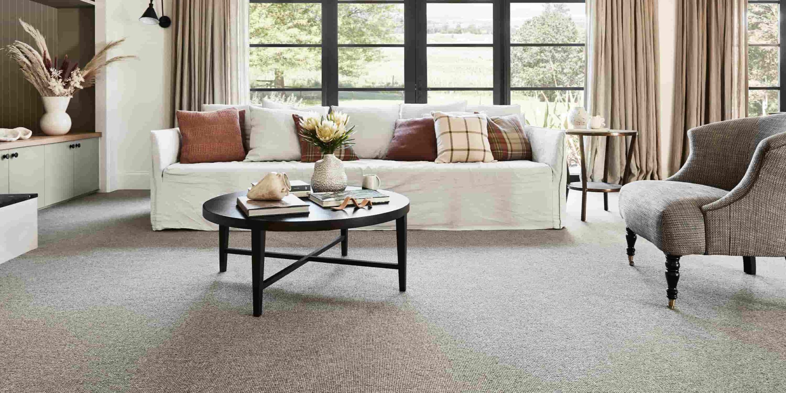 Pebble Grid wool carpet